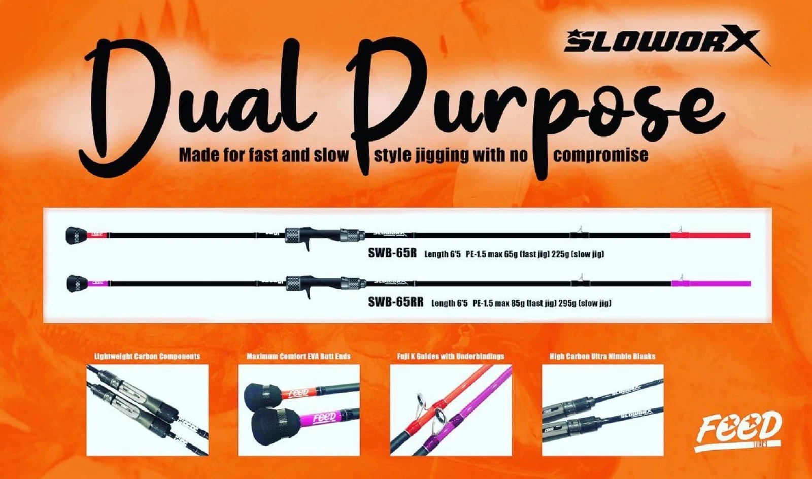 Feed Rod Baitcast Slow Worx SWB-65 RR (3794)