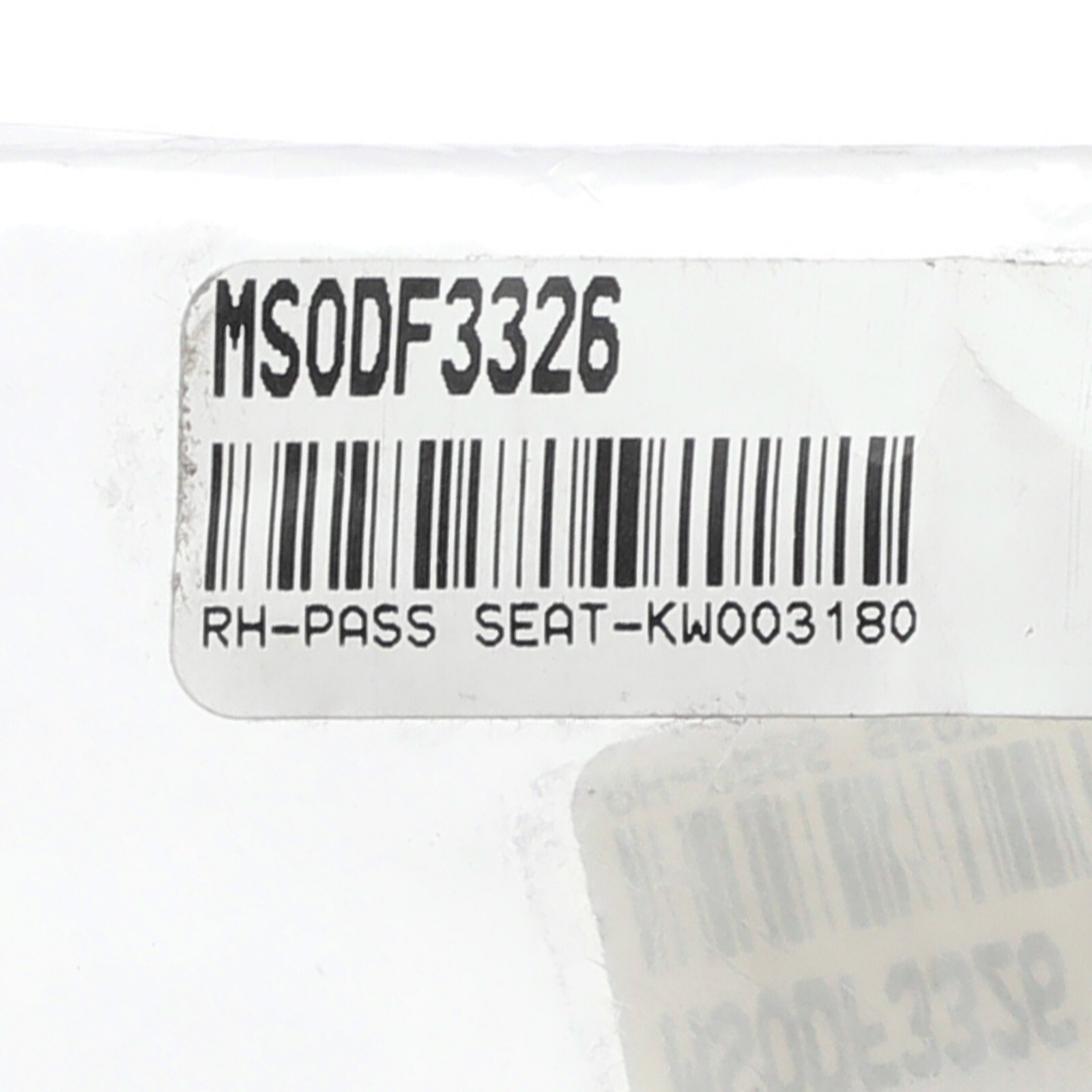 GENUINE MCLAREN RIGHT PASSENGER SEAT KW003180 OEM NEW MSODF3326