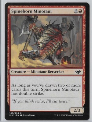 MTG Spinehorn Minotaur Modern Horizons (MH1) Common Magic Card #147/254  Unplayed