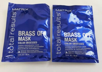 (pack of 2) Matrix Brass Off Color Depositing Neutralization Hair Mask 1 oz  