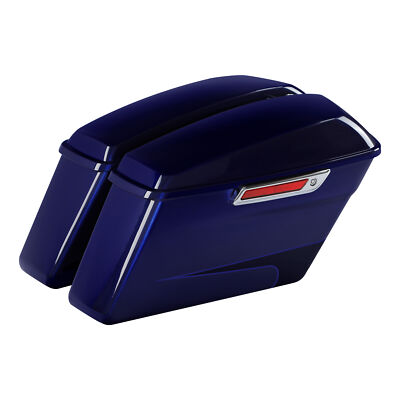 Hard Saddlebags Fit For Harley Street Road Glide 14-23 Zephyr Blue/Black Sunglo