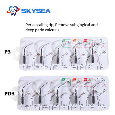 5× Dental Ultrasonic Perio Scaler Tips for Woodpecker EMS DTE SATELEC Handpiece