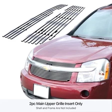 Fits 2005-2009 Chevy Equinox Main Upper Stainless Chrome Billet Grille Insert