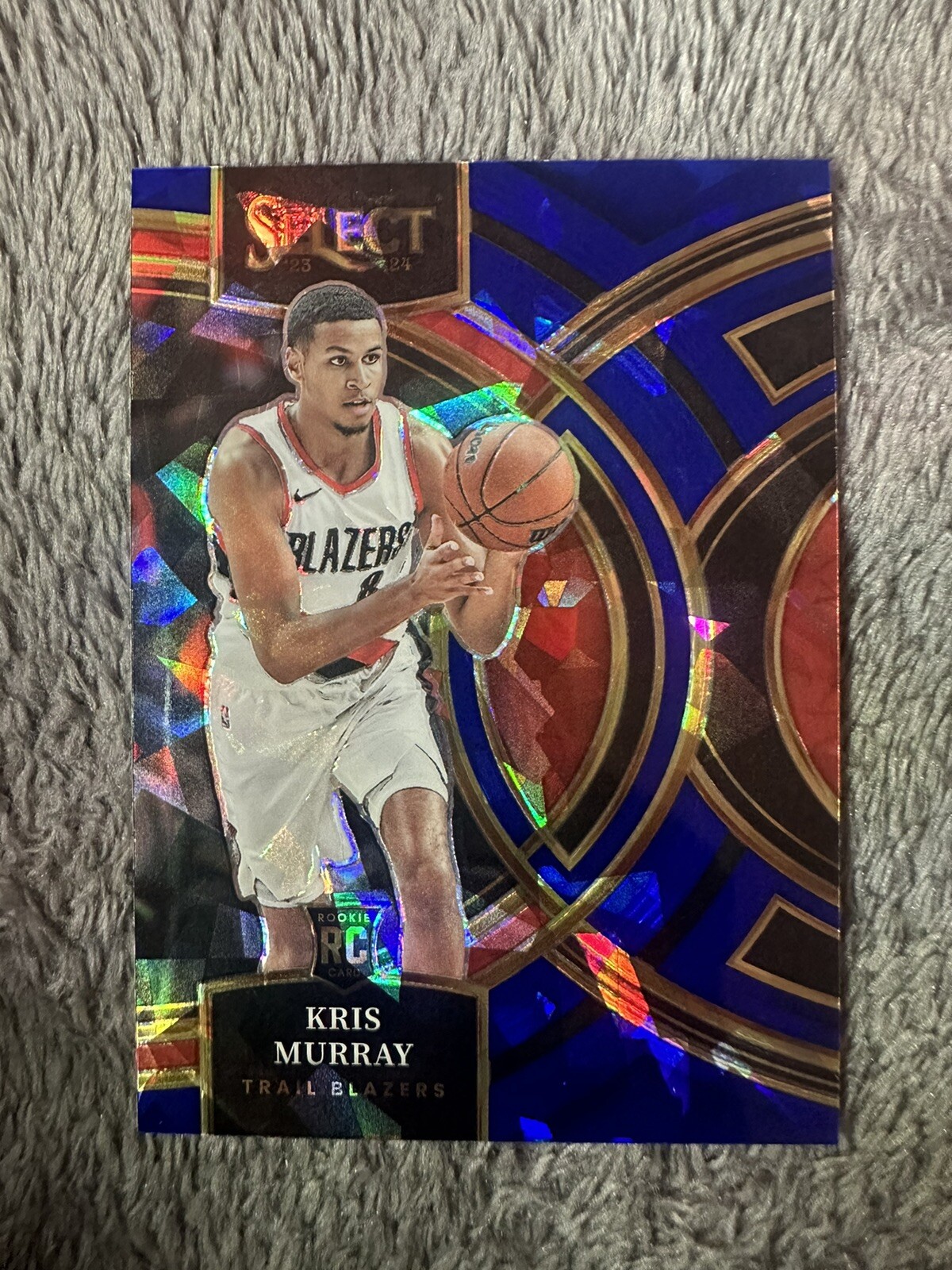 2023-24 Select Kris Murray Premier Level Blue Cracked Ice Prizm Rookie RC #120