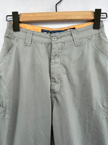 One Touch Brand Cargo Pants Gray Youth 14 Straight Leg Flat Front Pockets - Picture 6 of 9