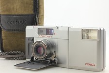  Top MINT Contax T Silver 35mm Film Camera Carl Zeiss T  T14 Flash From JAPAN