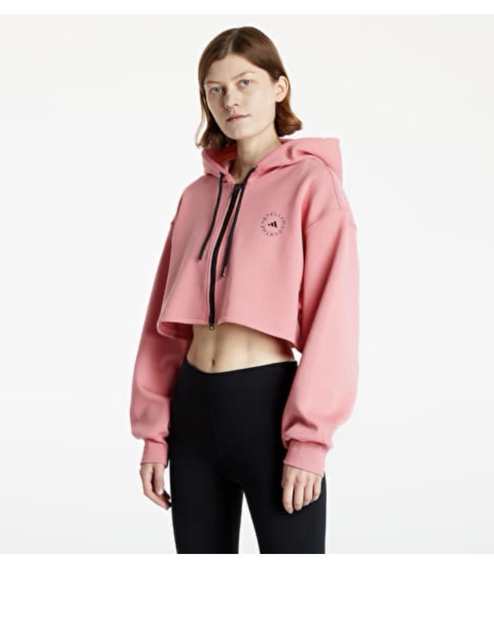 Adidas Stella McCartney Hood Sweater Future Playground Cropped Peach Pink