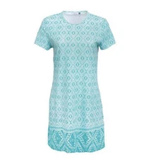 Cabana life Crystal Lagoon Cap Sleeve Shift Dress Women’s Small Coastal