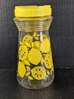 Vintage Anchor Hocking Lemon-Aide Juice Carafe with Yellow Lid Flip Top
