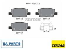 Brake Pad Set, disc brake for CHEVROLET CAMARO TRAVERSE TEXTAR 2246401