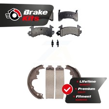 Front Rear Ceramic Brake Pads Drum Shoes Kit For 1982-2002 Chevrolet S10 RWD FWD