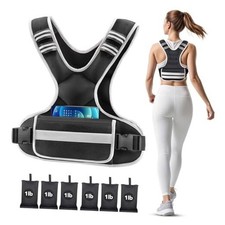 Adjustable Weighted Vest Woman/12-18lb/20-32lb Weighted Vest Men 4-10lb Black