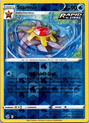 Starmie Holo Rare SWSH08: Fusion Strike 053/264 NM