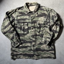 Vintage 1980s Tiger Stripe Products Combat Jacket Camouflage USA Made Sz Medium