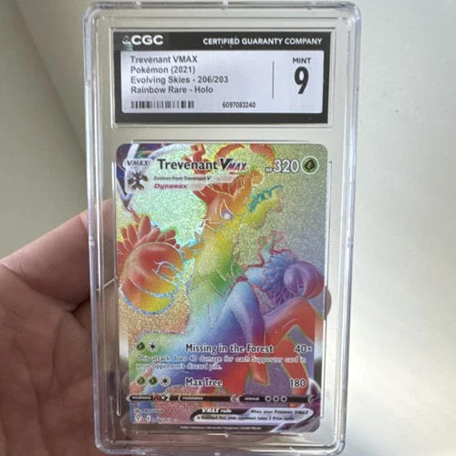 Pokémon Trevenant VMAX Evolving Skies 206/203 Holo CGC 9
