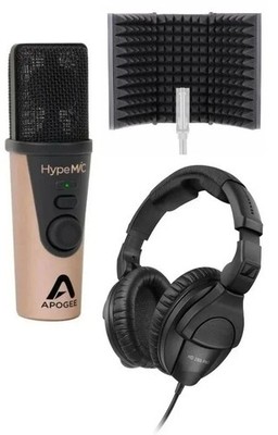 Apogee Electronics VO-USB-K HypeMic Microphone, Headphones, Reflection Filter