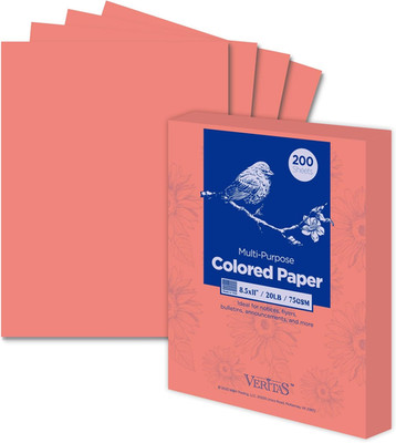 Veritas Colored Copy Paper, Multi-Purpose Paper, Colored Printer Paper 8.5  X 11