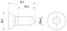 TEXTAR Schraube, Bremsscheibe Hinten Vorne TPM0008