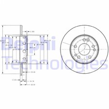2X DELPHI BREMSSCHEIBEN VORNE 284mm VOLL PASSEND FÜR MERCEDES-BENZ 124 E-KLASSE