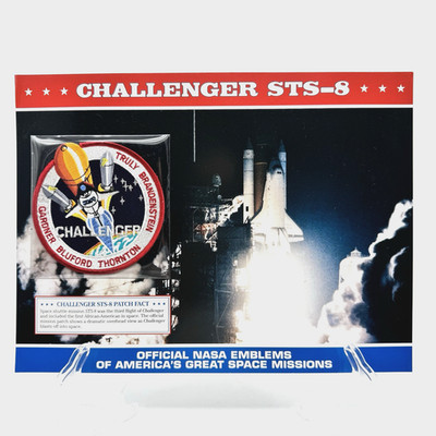 Official NASA Emblems PATCH Space Missions CHALLENGER STS-8 Shuttle Bluford 1st