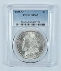 1885-O Morgan Silver Dollar MS65 PCGS Blue Label *6192