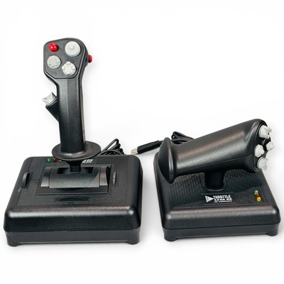 CH Products FighterStick & Pro Throttle USB HOTAS Flight Simulator Bundle