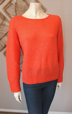 NEU  BRAX   Wolle Alpaka feiner leichter Pullover LISA 36 orange-rot  