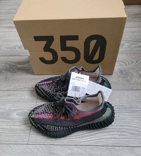Adidas Yeezy Boost 350 V2 Yecheil non riflettenti FW5190 nere taglia UK 3 5