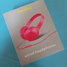 NEW SEALED heyday Wired Headphones Neon Pink 3.5mm Aux Plug