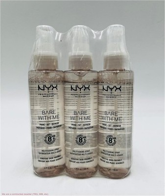 3 PACK !! NYX Professional Makeup Bare with Me Prime Set Refresh Spray