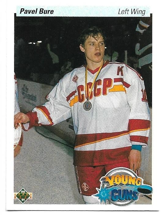 Pavel Bure 1990-91 Upper Deck Young Guns Rookie #526 - Vancouver Cannucks RC