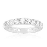 Cavill Ring WeißEr Topas 2,89Ct 925 Sterling Silber Damen Rhodiniert
