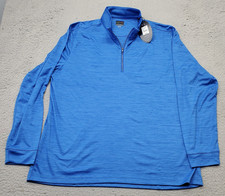 Greg Norman Golf Performance 1/4 Pullover Mens XL Blue Moisture Wicking Play Dry