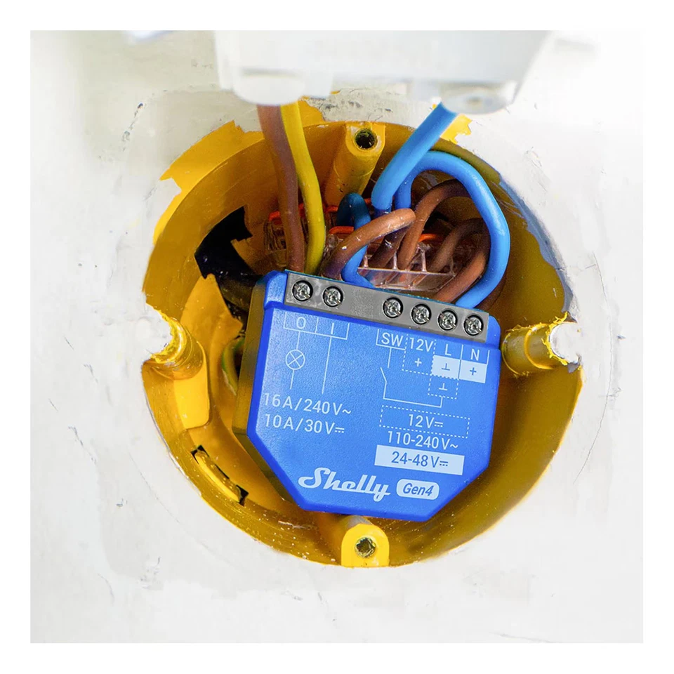 Interruptor inteligente de contacto seco de un canal Shelly 1 Gen4 (1 Gen 4) Foto 2 de 2