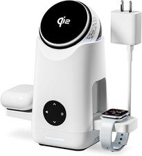 3-in-1 Qi2 Charging Station for Apple Samsung White