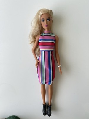 Year 2016 Barbie Fashionistas #68 Tall Caucasian Doll DYY98 Colorful Candy Dress
