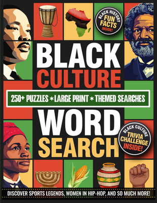 Black Culture Word Search Large Print: 250+ Black History Puzzles and Fun Facts