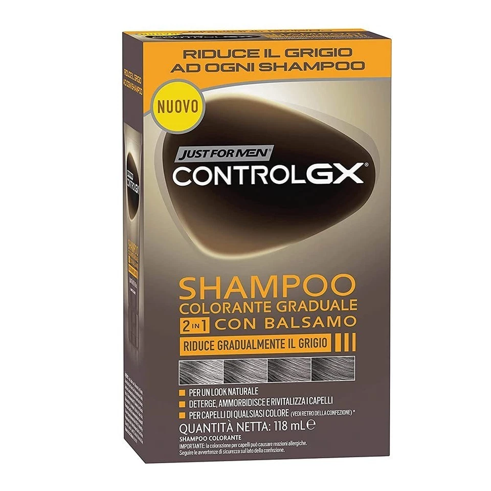 Just For Men Shampooing 2 en 1 Control GX - Réduit Cheveux Gris 118 ml - Photo 2/4