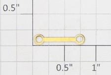 Roundhouse 76106 HO Large Hole Short Brass Side Rod (1)