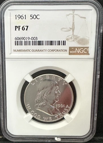 1961 Franklin Half Dollar NGC PR67
