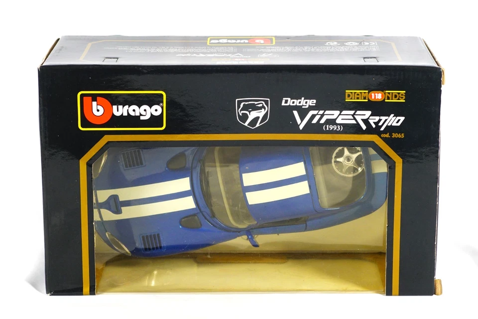 Dodge Viper RT/10 1993 coche diecast azul escala 1:18 serie Diamonds Foto 3 de 4