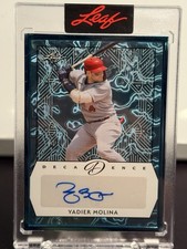 2024 Leaf Decadence- Yadier Molina Blue (AU) /10 #BAYM1 St. Louis Cardinals