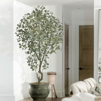 7.2FT Artificial Eucalyptus Tree - Realistic Faux Plant for Home & Office Decor