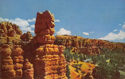Postcard UT: Highway to Bryce Canyon NP, Utah, 1950's