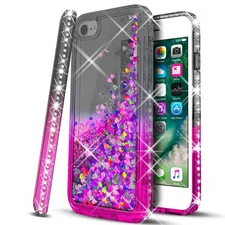 For iPod Touch 5th 6th 7th Gen Case, Case Cover + Tempered Glass Protector