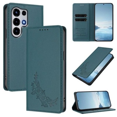 For Itel Super S26 Ultra Peony Embossed Magnetic RFID Vegan Leather Phone Case