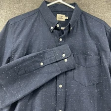 Flint and Tinder Shirt Men Size Large Blue Long Sleeve Button Up