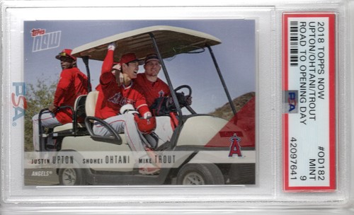2018 Topps Now OD-182 Justin Upton / Shohei Ohtani / Mike Trout