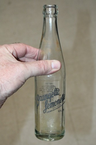 NEW ALBANY MISS ORANGETTE LEMONETTE SODA BOTTLE 10 OZ ACL - Picture 3 of 9