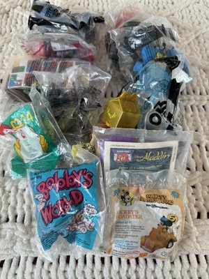 Vtg And Current Lot Of  13 MacDonald s Happy Meals Toys- Mickey Super Mario Ty